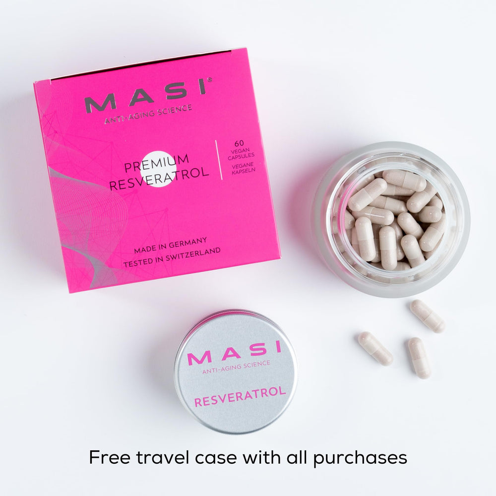 Lifestyle shot of MASI Resveratrol suggesting integration into daily routine