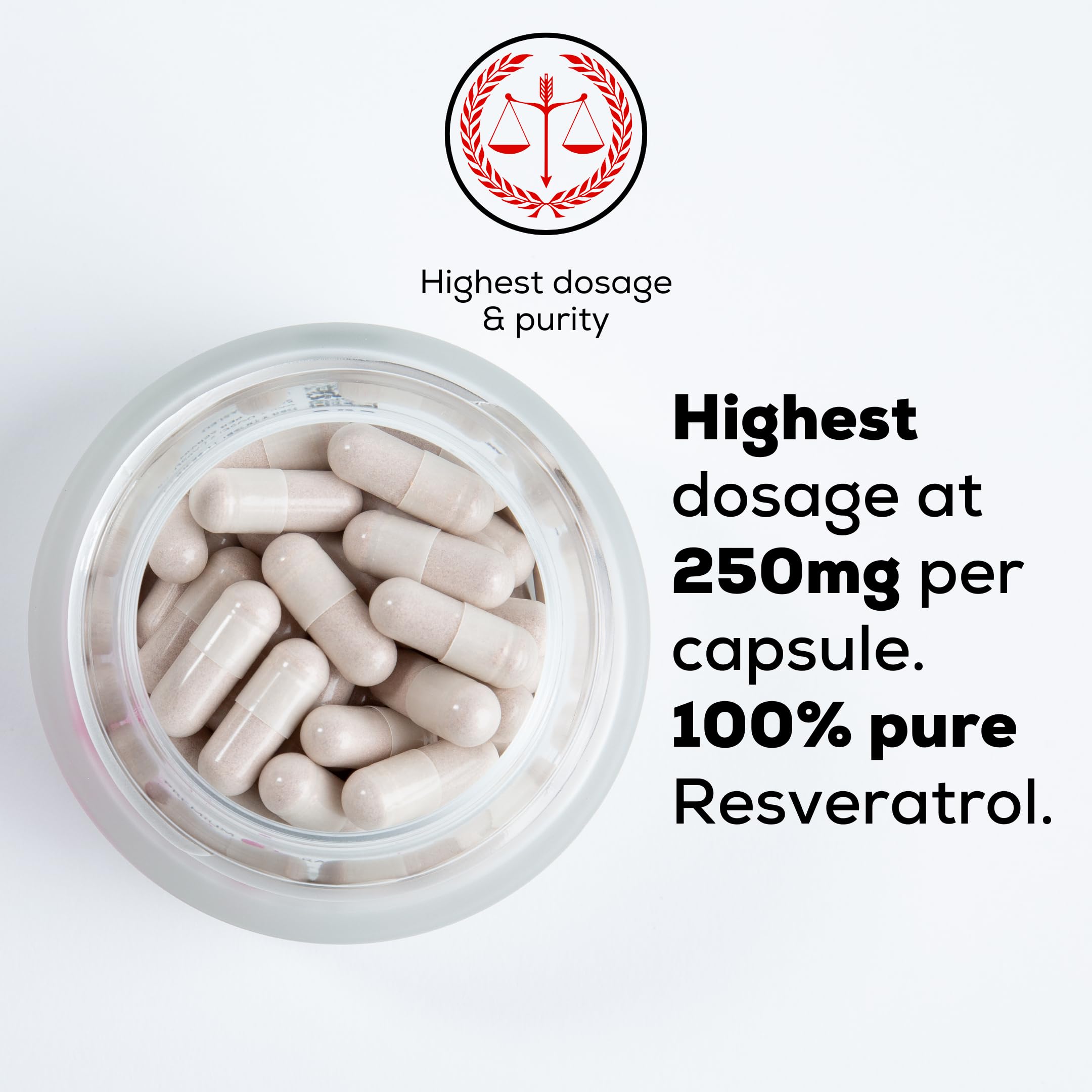 Masi Resveratrol label detail highlighting German sourcing and Swiss testing