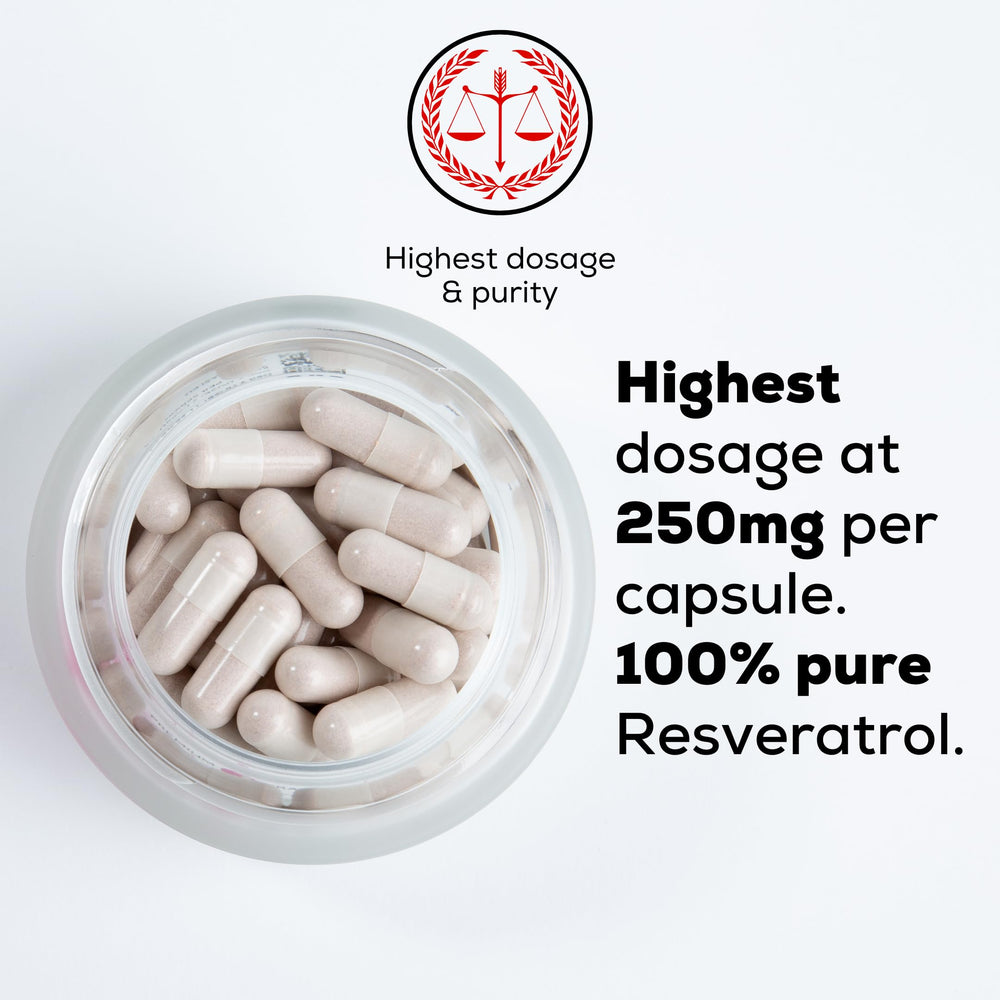Masi Resveratrol label detail highlighting German sourcing and Swiss testing