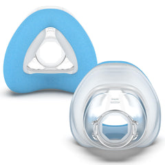 MaskTouch AirFit N20 blue cushion close-up showing ultra-soft memory foam.