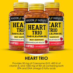 Mason Natural Heart Trio label detail emphasizing clean ingredients and no artificial additives.