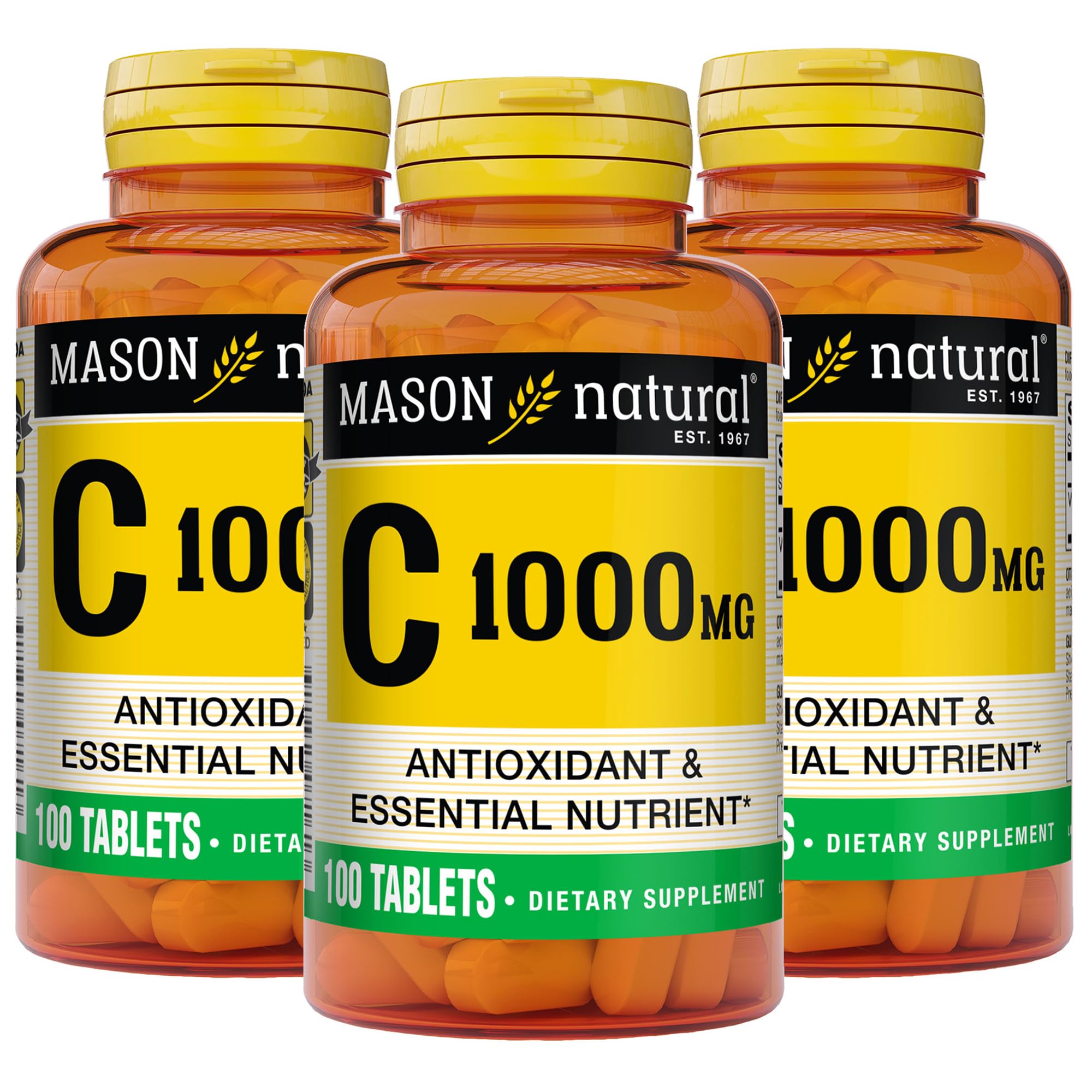 Mason Natural Vitamin C 1000 mg bottle shown for immune health potential