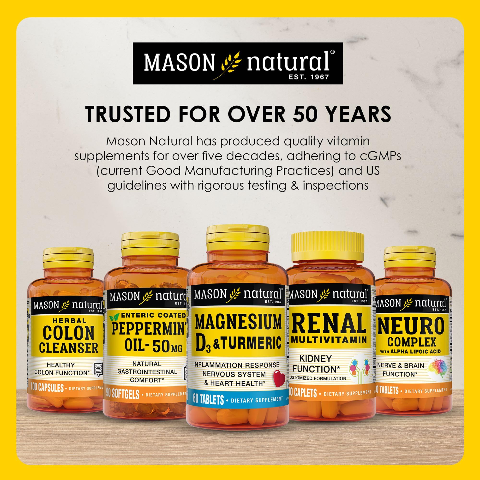 Mason Natural Vitamin C 1000 mg image emphasizing long-term supply