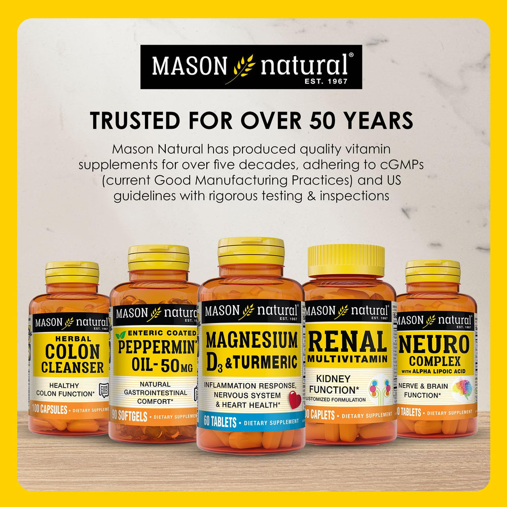 Mason Natural Vitamin C 1000 mg image emphasizing long-term supply