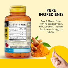 Mason Natural vitamin D3 with turmeric tablets on a kitchen counter for easy supplementation.