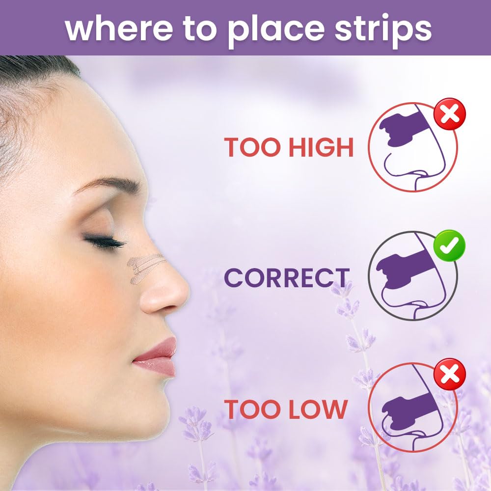 Massner Lavender Nasal Strips soft fabric focus emphasizes comfortable fit during wear.