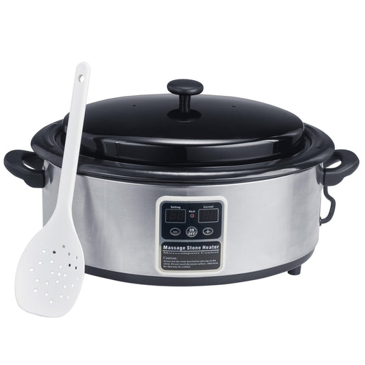 Master Massage 6 Qt LED hot stone warmer digital display enables precise temperature control