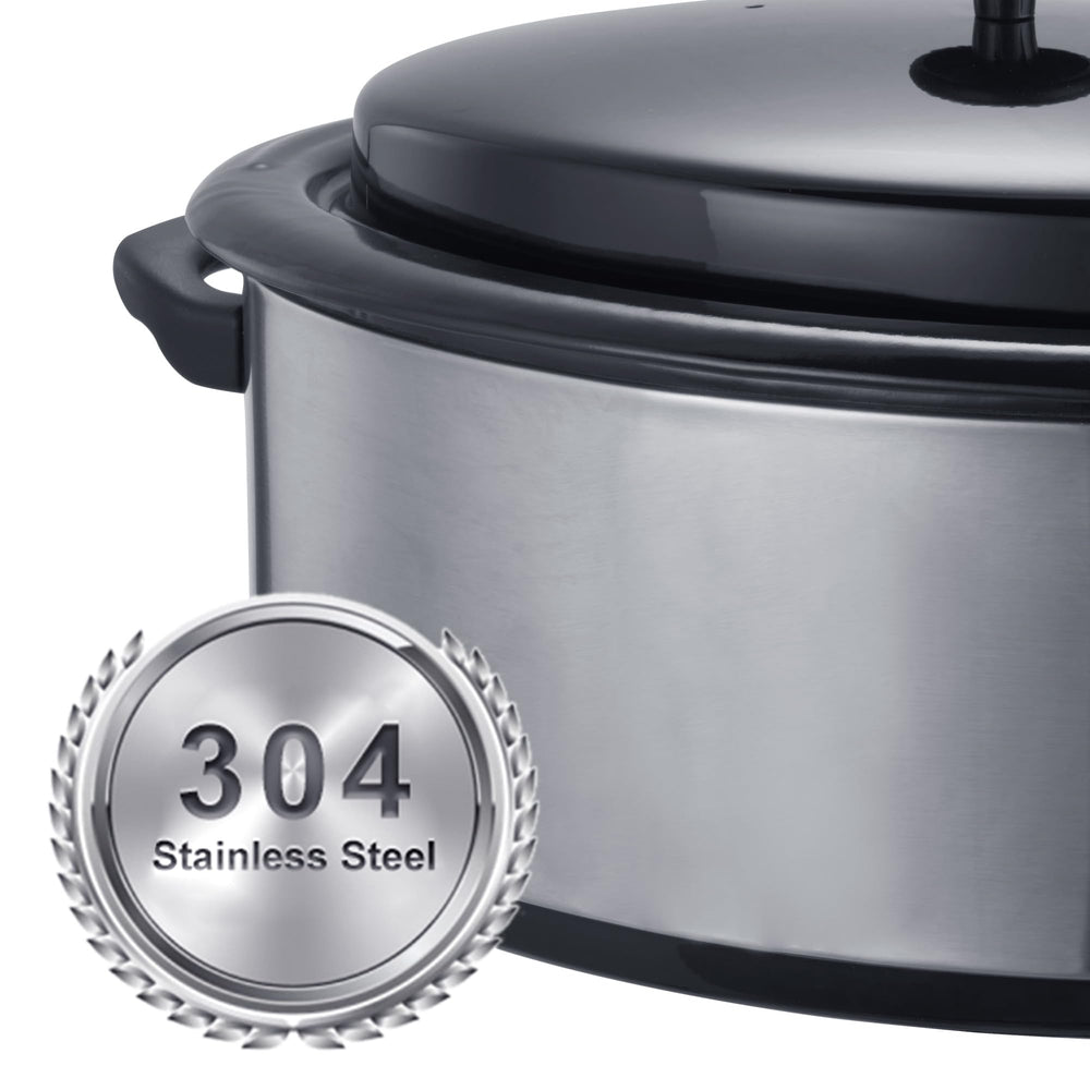Master Massage 6 Qt LED hot stone warmer inner pot view highlights simple stone loading