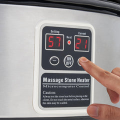Master Massage 6 Qt LED hot stone warmer with included stone loading spoon for convenience