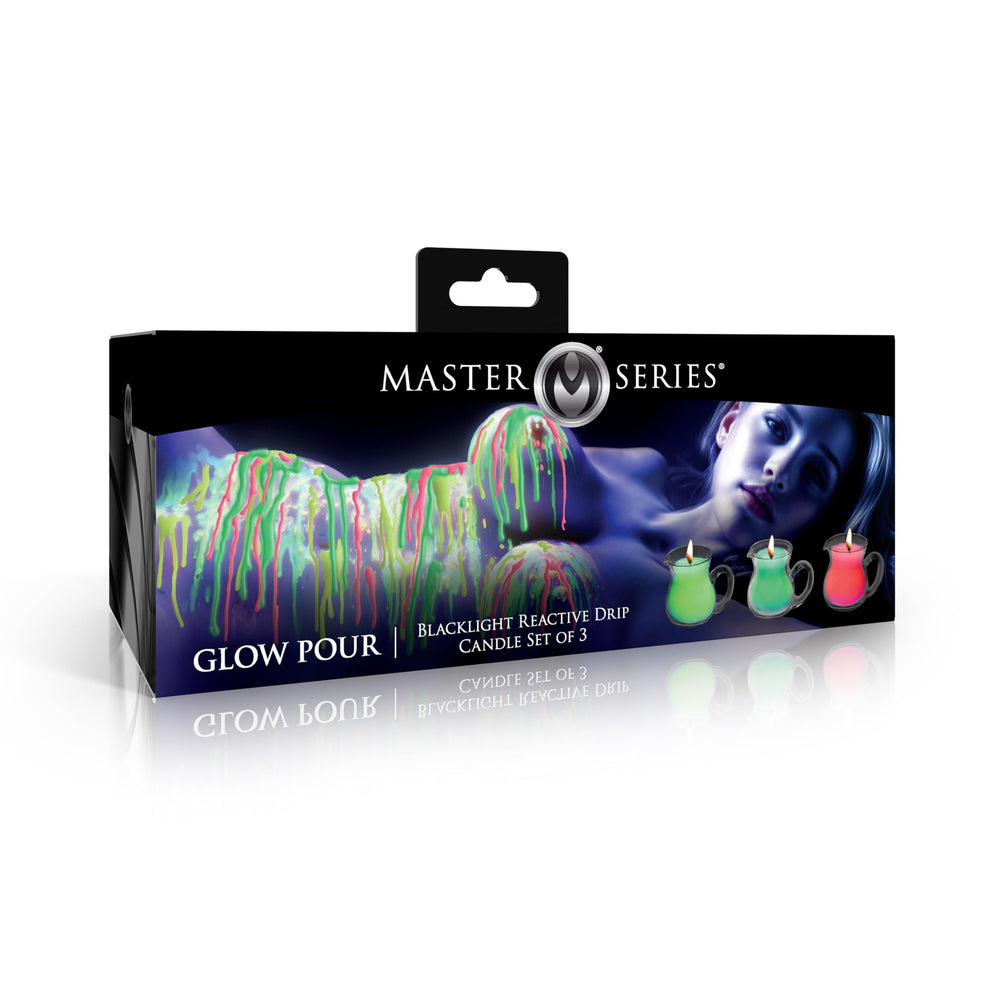 Master Series neon wax set fragrance-free skin-friendly for sensory play.