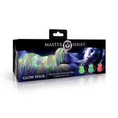 Master Series neon wax set fragrance-free skin-friendly for sensory play.