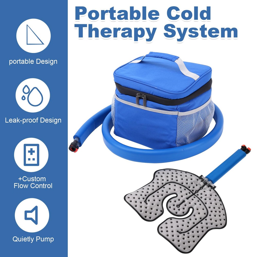 Mathgetin Cold Therapy System water tank close-up showing easy refill and setup.