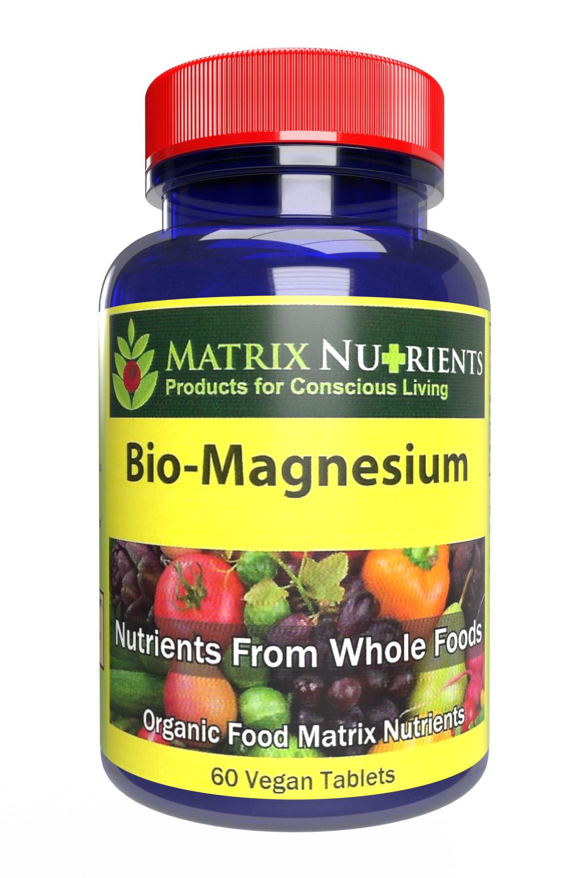 Matrix Nutrients BIO-Magnesium bottle highlights daily energy support and well-being.