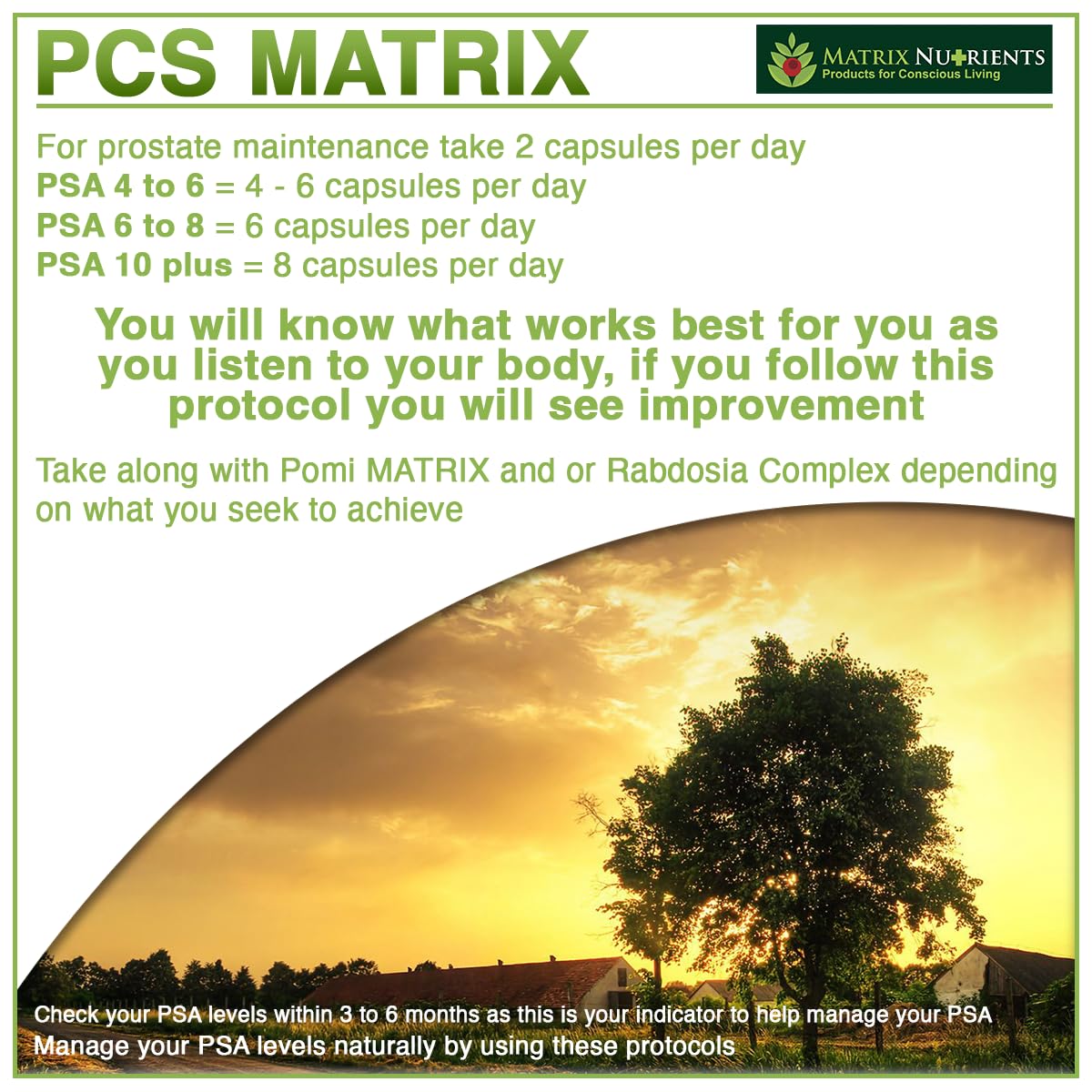 Pouring PCS Matrix capsules from the bottle into a hand for daily use.