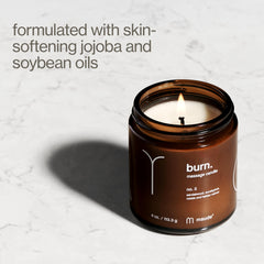MAUDE Burn No. 3 melted oil ready for use on skin.
