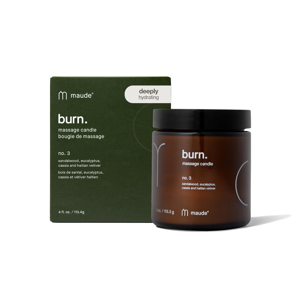MAUDE Burn No. 3 silky oil pour for a relaxing massage.