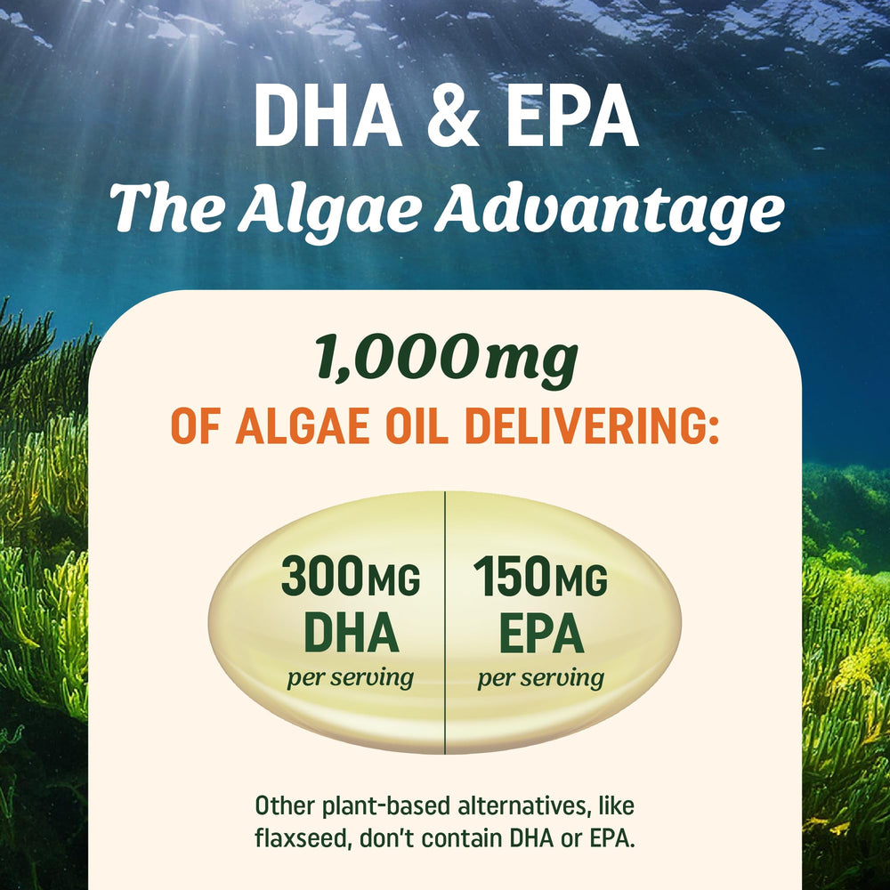 60-serving MAV Nutrition algae oil bottle suitable for daily use