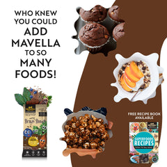 Mavella easy-mix powder added to yogurt or smoothie for convenient absorption.