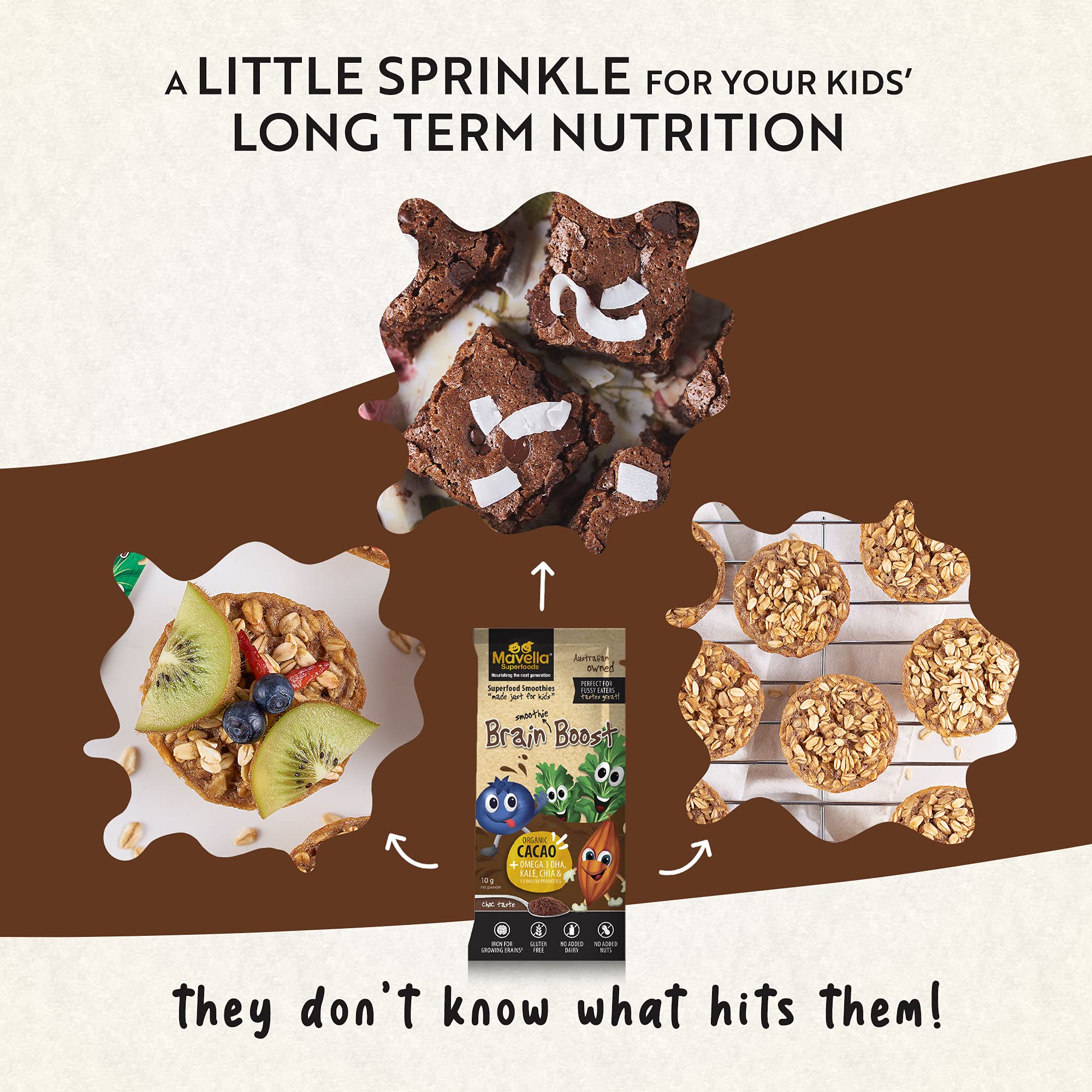 Mavella kids drink mix with chocolate flavor appealing to children.