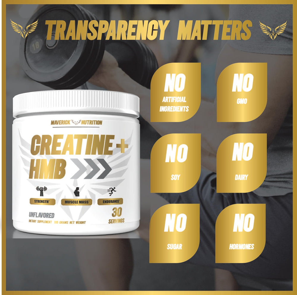 Maverick Nutrition Creatine HMB in shaker with smooth mixability