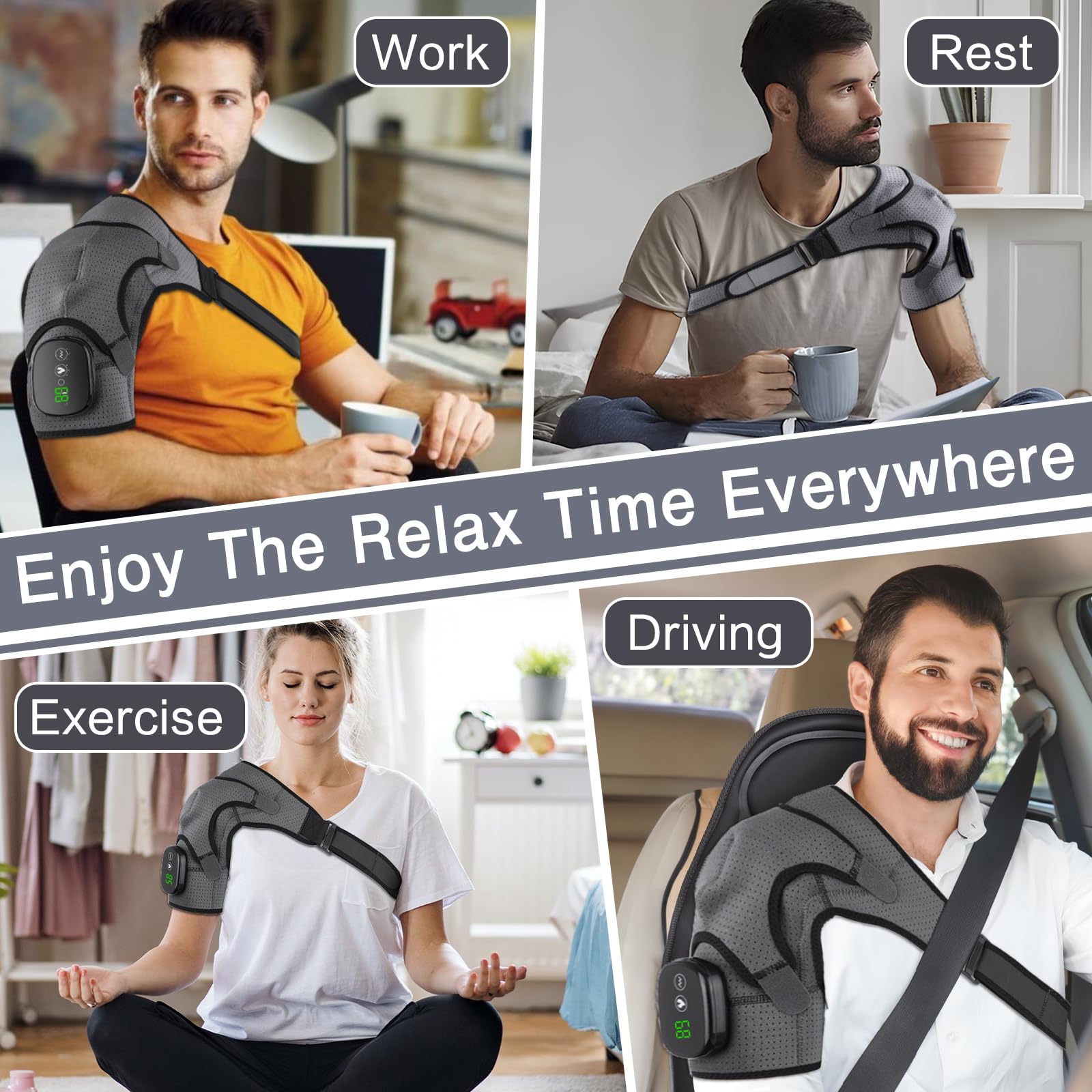 MAVLLY shoulder wrap breathable neoprene supports comfortable sessions at work.