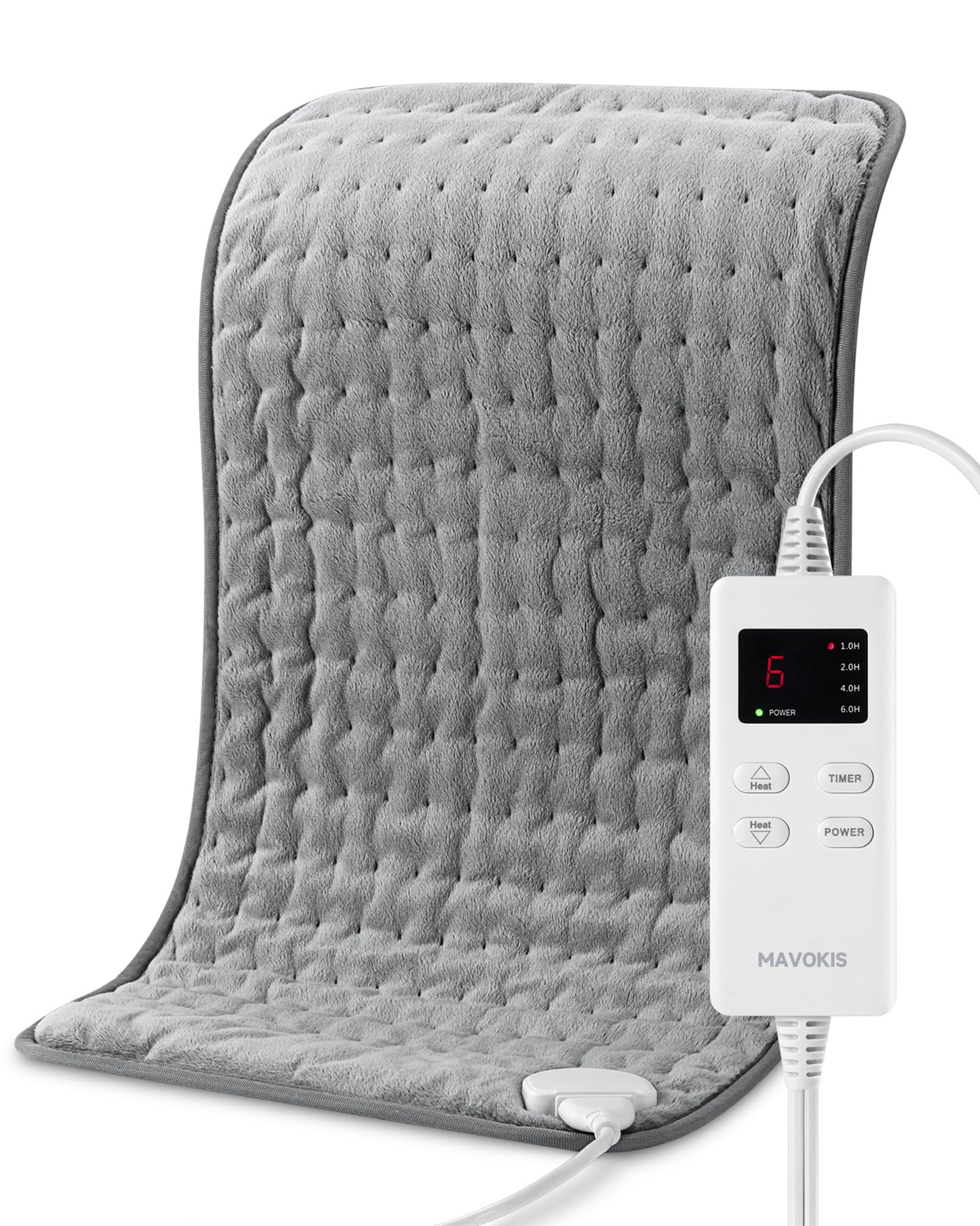 MAVOKIS heating pad back-pain-relief with plush fabric for all-over warmth.