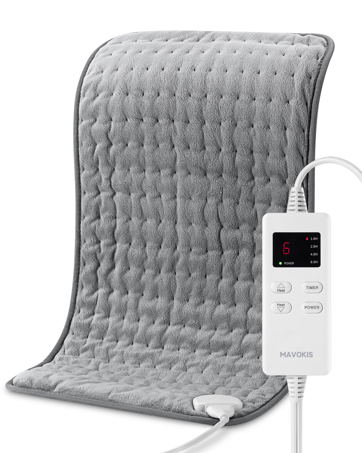 MAVOKIS heating pad back-pain-relief with plush fabric for all-over warmth.