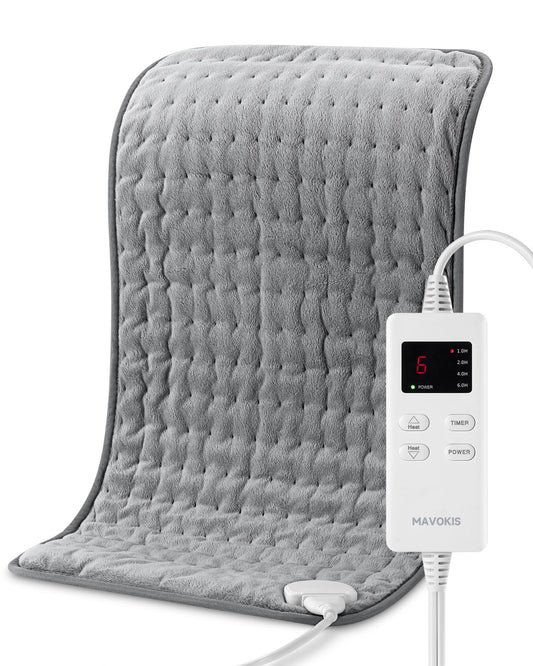 MAVOKIS heating pad back-pain-relief with plush fabric for all-over warmth.