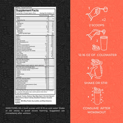 Arm Plus+ ingredient panel highlights protein, amino acids, and creatine for recovery.