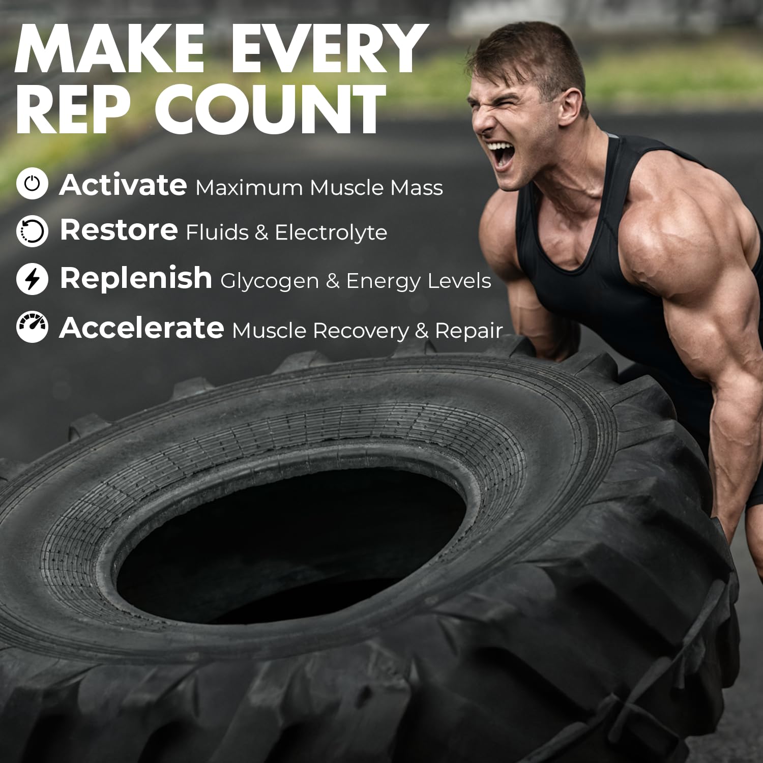 Post-workout Arm Plus+ shake showing hydration and energy support.
