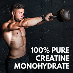 Close-up of micronized creatine monohydrate powder for fast absorption during training