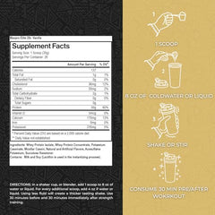 Max Muscle Maxpro Elite vanilla label closeup highlighting ingredients