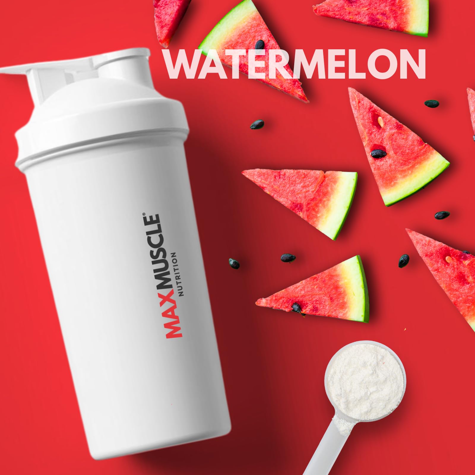Max Muscle Pro BCAA mixing in water glass for convenient pre or post-workout use.