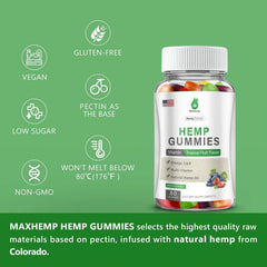 MaxHemp bottle with dosage cap ready for daily use.