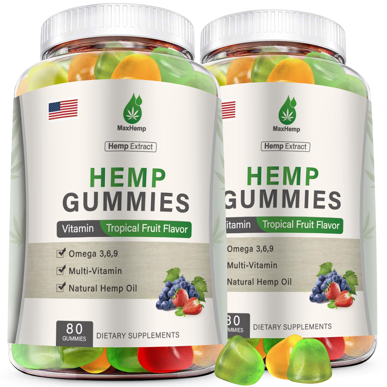 MaxHemp gummies sleep bottle front shows a calming nightly ritual.