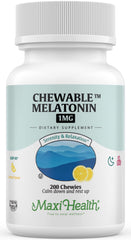 Maxi Health melatonin lemon packaging for a sleep-support routine.
