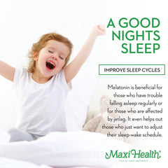 Non-GMO Maxi Health melatonin lemon ingredients listed.