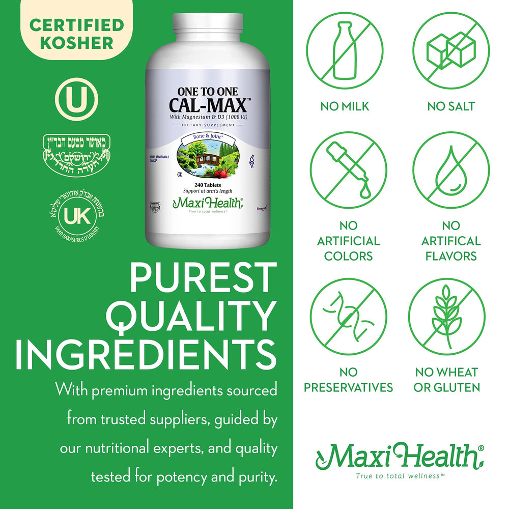 Maxi Health dairy-free calcium delivery without dairy ingredients.