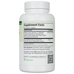 Maxi Health digestive blend image shows ginger, pepper, and enzymes for better digestion.