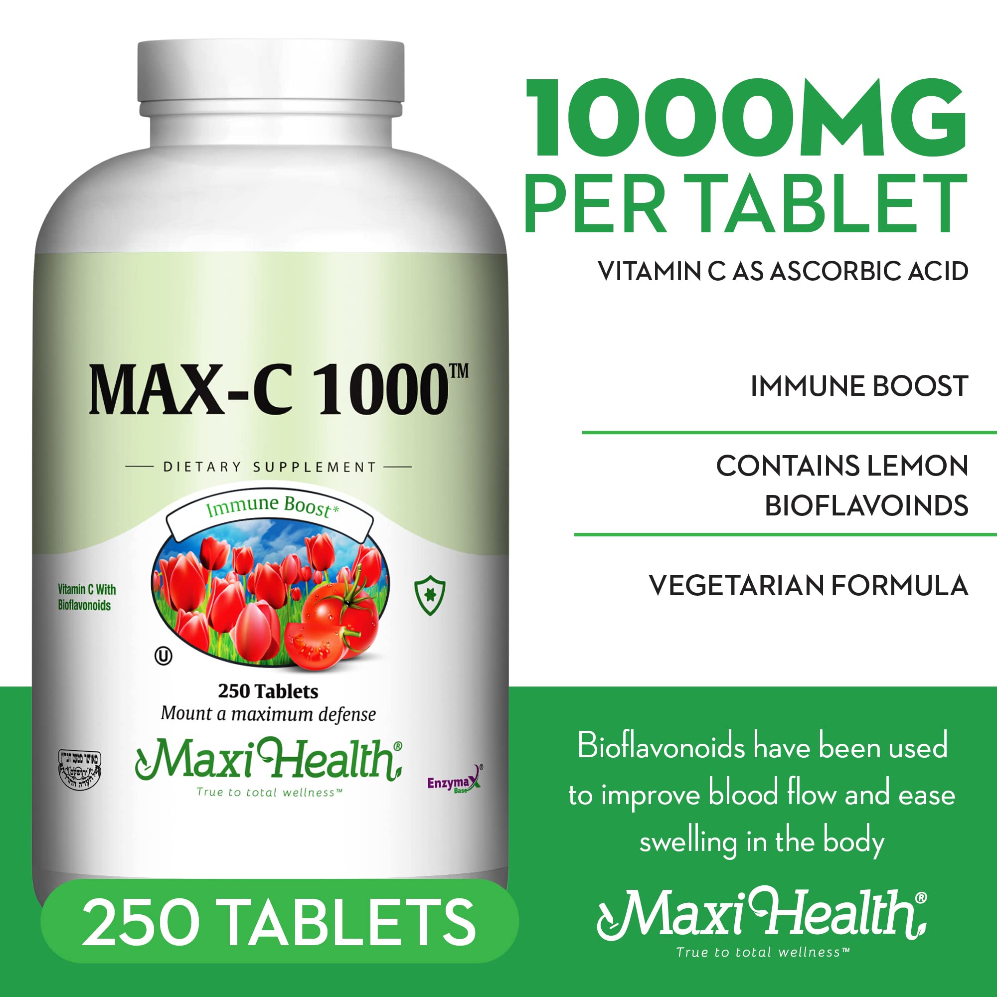 Maxi Health EnzyMax digestive enzyme blend highlights enhanced absorption potential