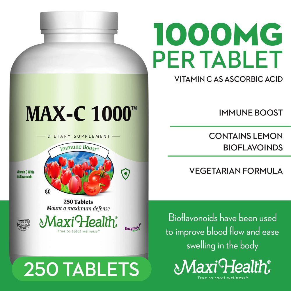 Maxi Health EnzyMax digestive enzyme blend highlights enhanced absorption potential