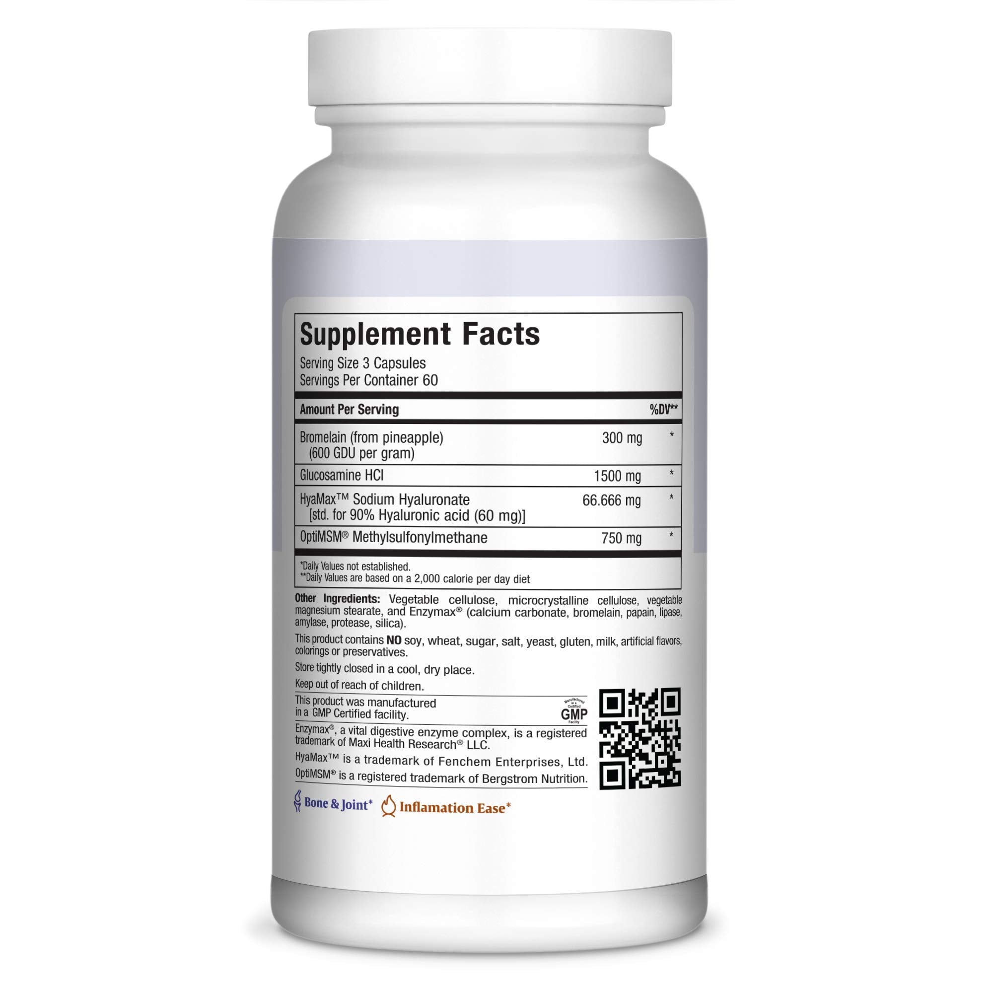 Maxi Health Glucosamine Complex capsules close-up supporting comfortable movement.