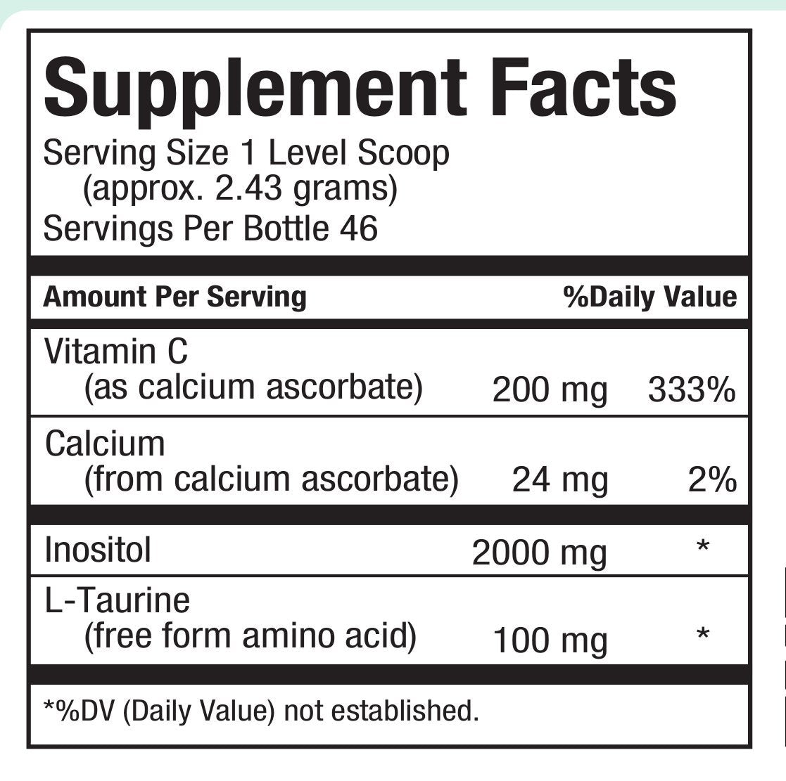 Close-up of powder scoop for daily Maxi Health ITC use.