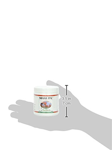 Maxi Health ITC jar and label highlighting full ingredient list for transparency.