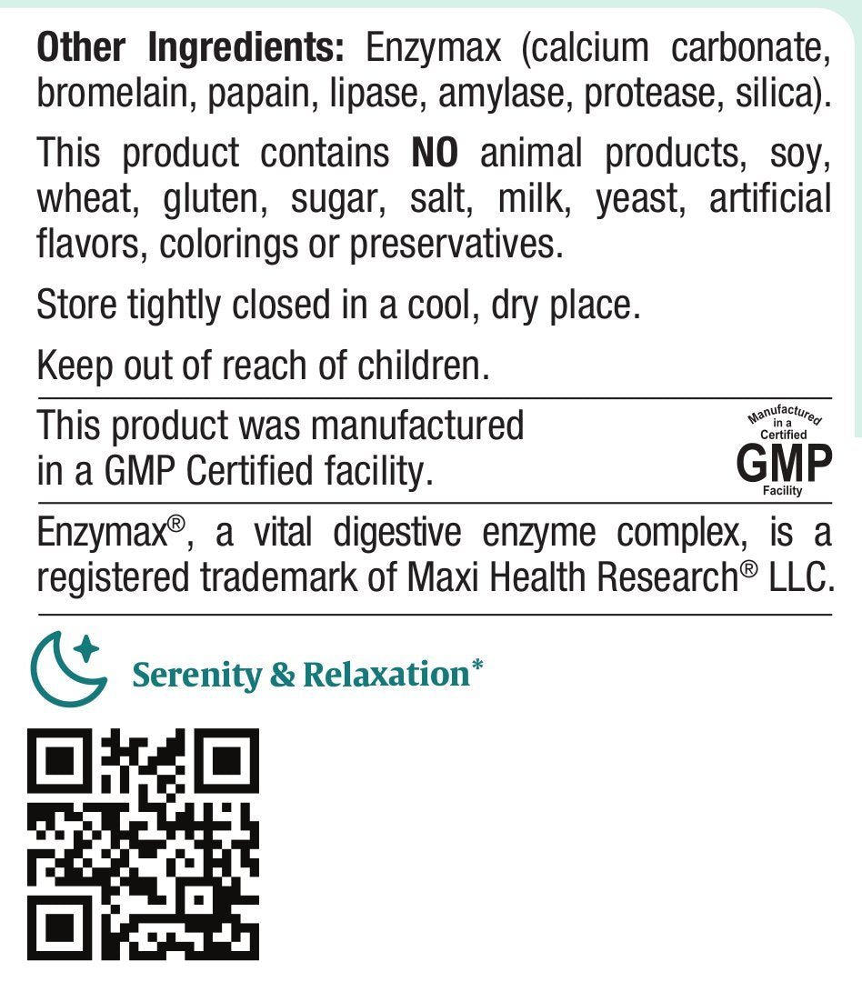 Label showing kosher certification and quality marks on Maxi Health ITC.