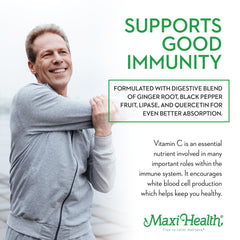 Maxi Health kosher certification label emphasizes ingredient purity.