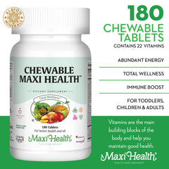 Kosher certified Maxi Health multivitamin packaging emphasizes quality and purity