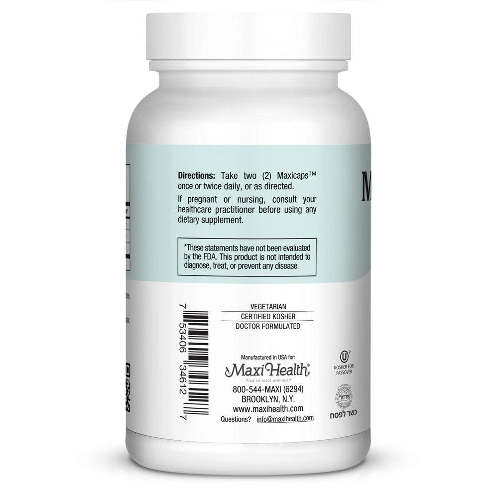 Maxi Health Kosher Passover label signals certification for year-round use.