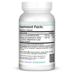 MAG 6 capsules close-up highlighting high-purity magnesium for muscle comfort