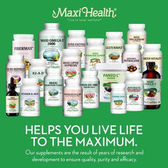 180-count Maxi Health Max C Gram Plus bottle for easy daily use.
